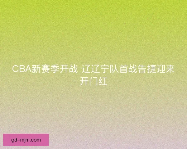 CBA新赛季开战 辽辽宁队首战告捷迎来开门红